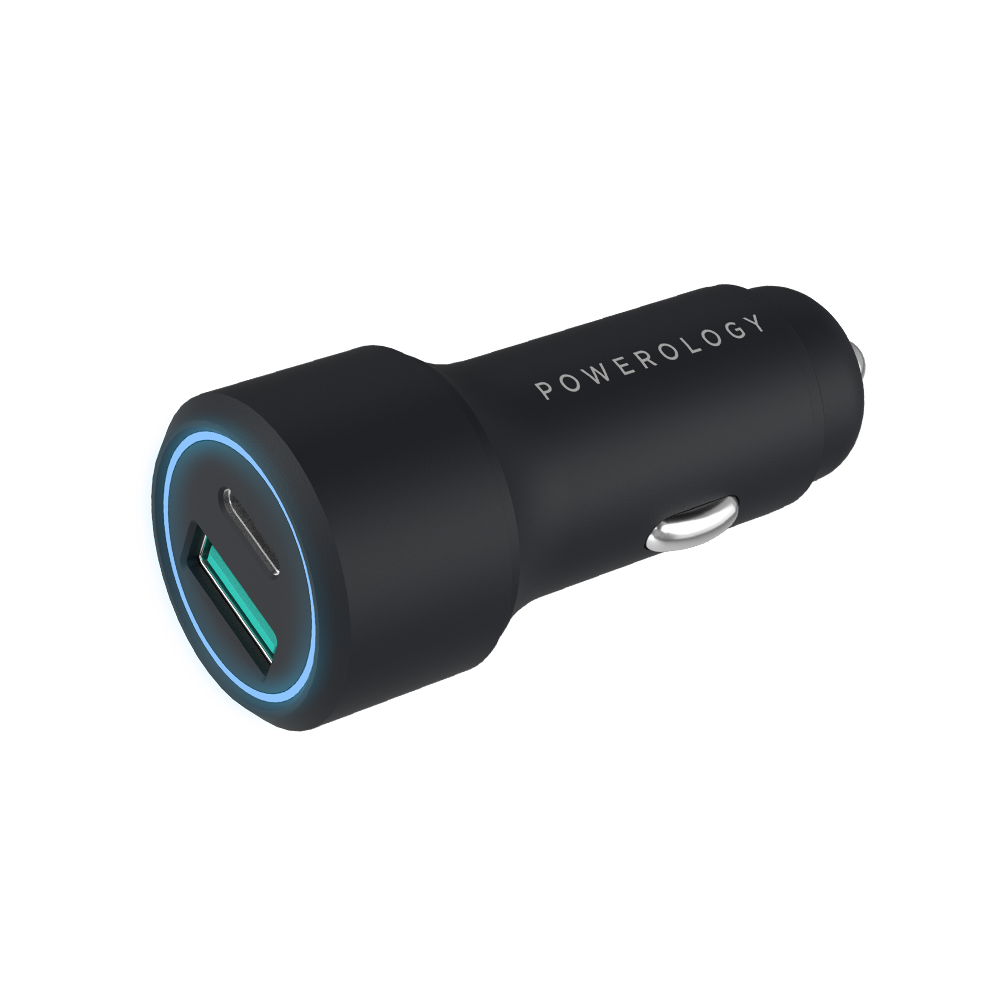 شارژر فندکی 36 وات 2 پورت Powerology هگما